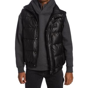 FRAME Men's Plaque Quilted Lamb Leather Vest